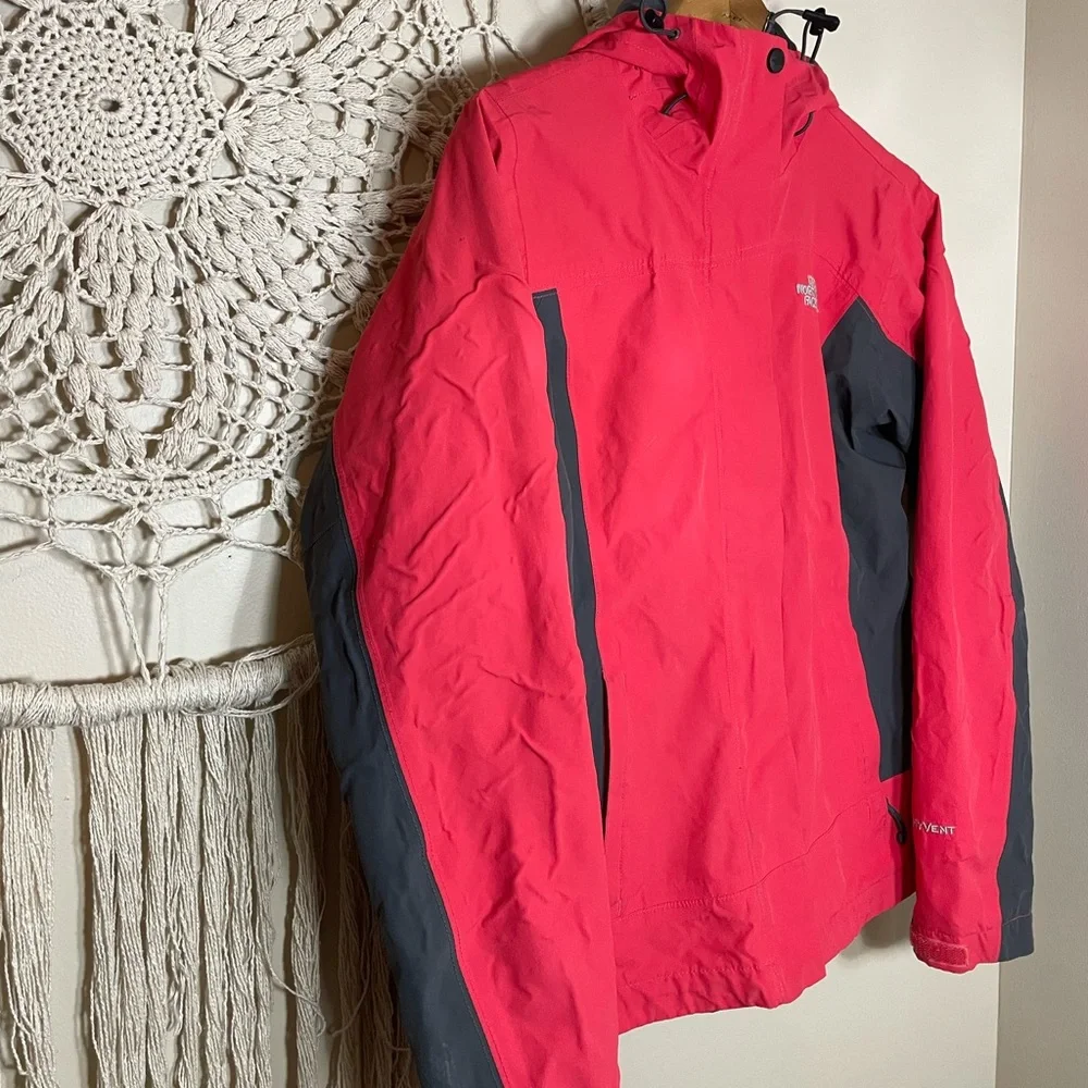 Red and Gray The North Face Women’s Jacket - Picture 2 of 4